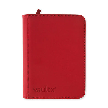 Fire Red Vaultx 4-Pocket Zip Binder