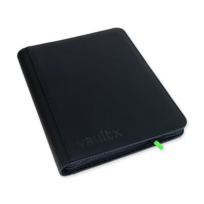 Signature Black Vaultx 16-Pocket XXL Zip Binder Laid Flat