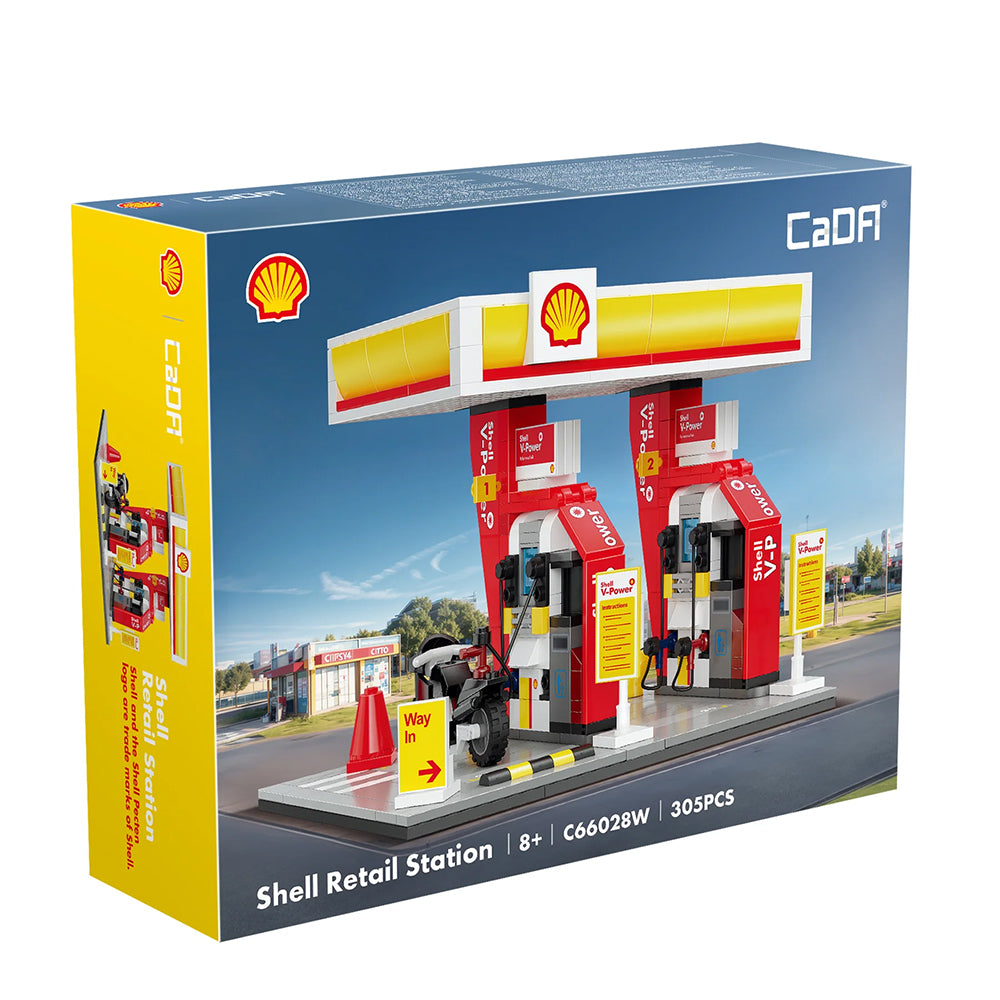 ミニカー Shell patrol station diorama playset PizazzToy Shell Petrol Station Model, 1/64 Scale Miniature Gas