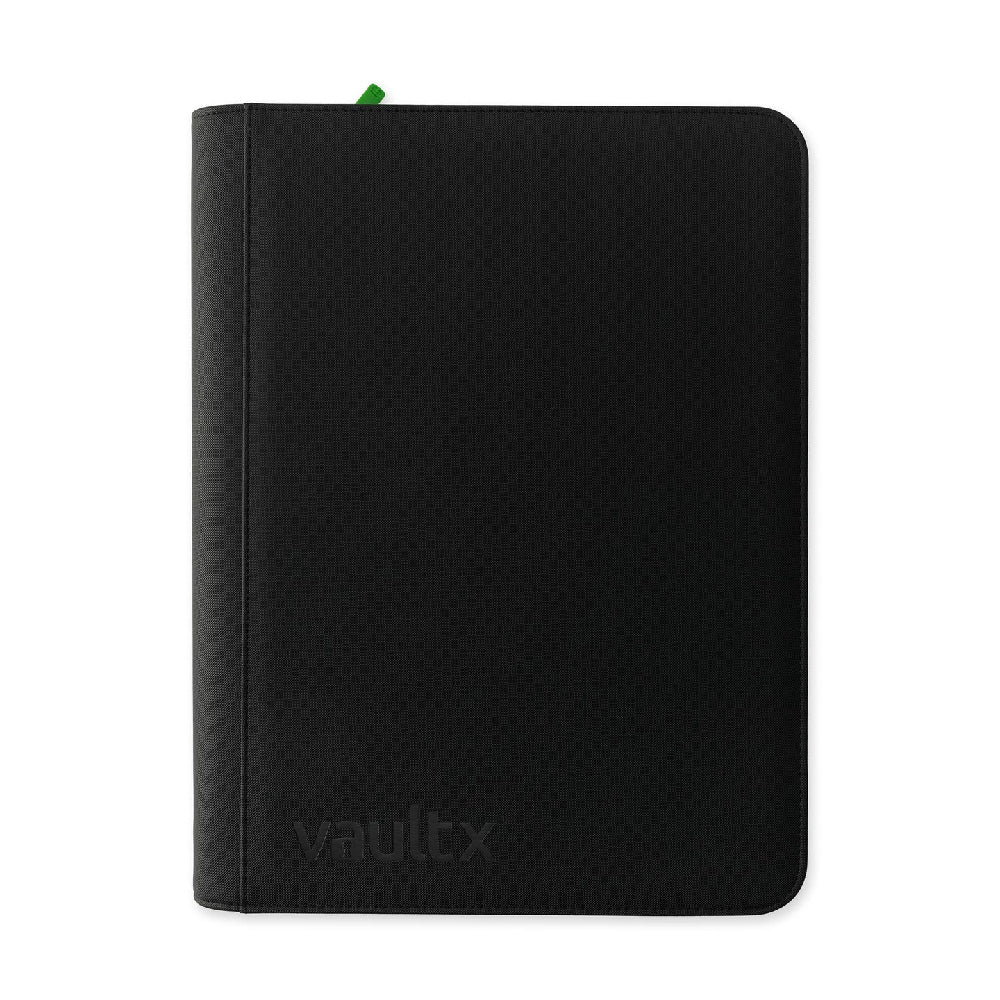 Signature Black Vaultx 16-Pocket XXL Zip Binder Front View
