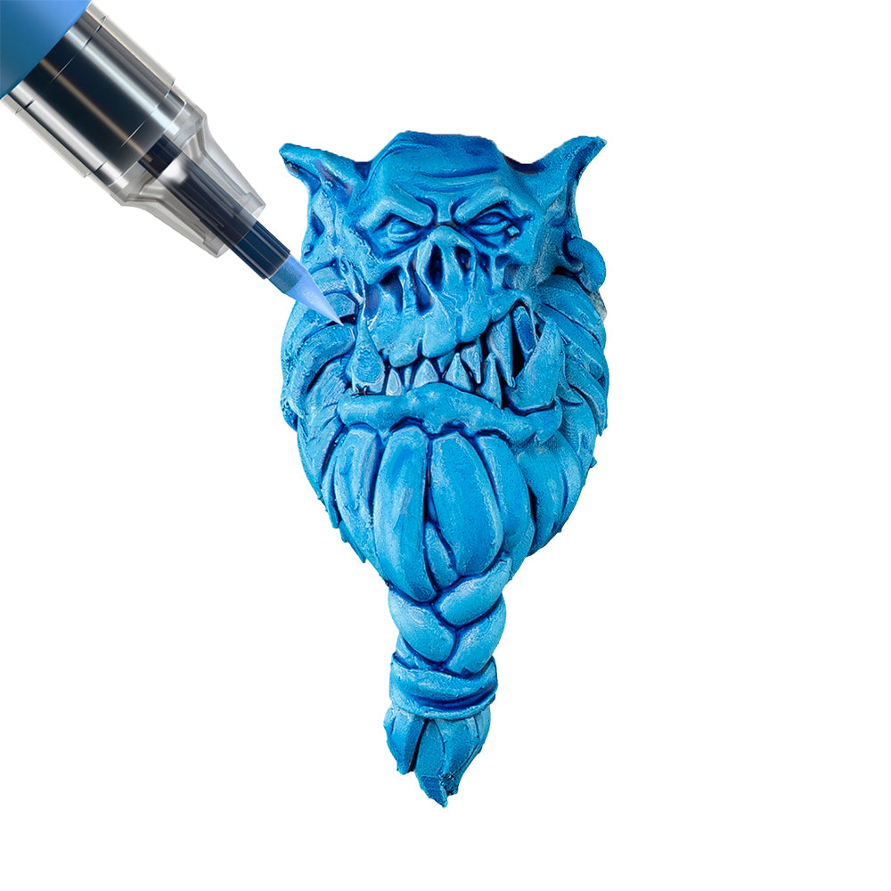 Magic Blue Colour Example Orc Head