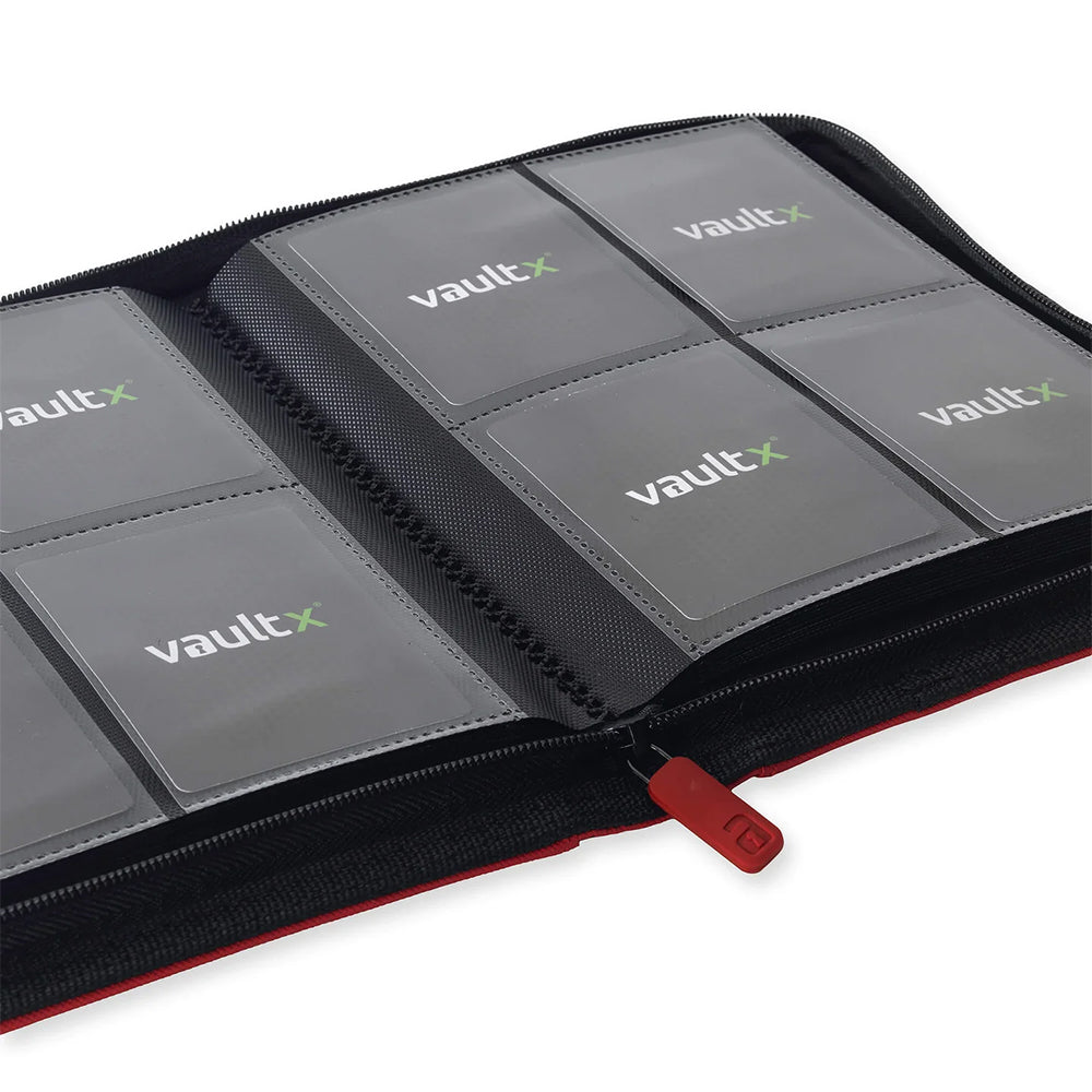 Fire Red Vaultx 4-Pocket Zip Binder