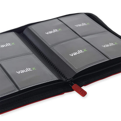 Fire Red Vaultx 4-Pocket Zip Binder