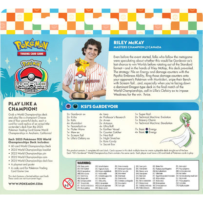 Pokémon TCG KSI's Gardevoir 2025 WC Deck Contents