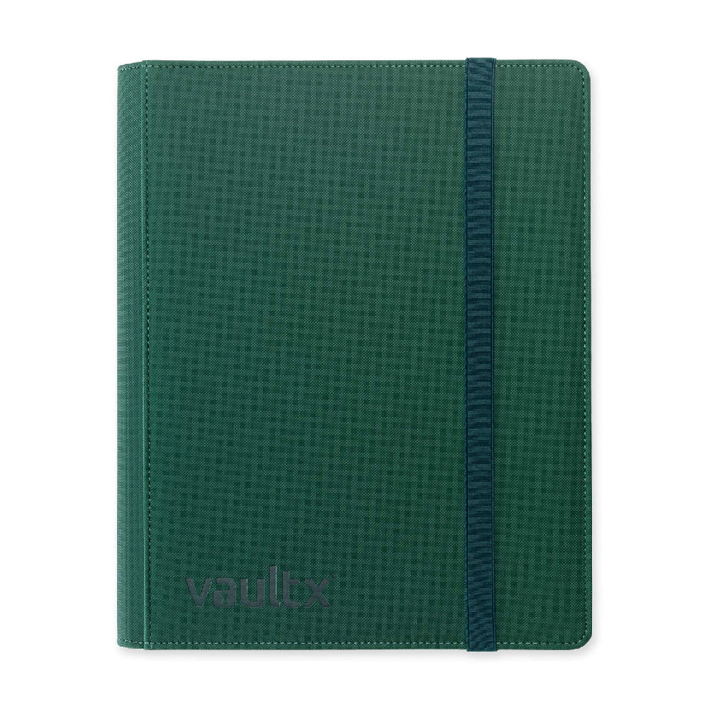 Forest Green Vaultx 9-Pocket Strap Binder Front View