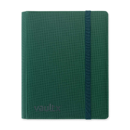 Forest Green Vaultx 9-Pocket Strap Binder Front View