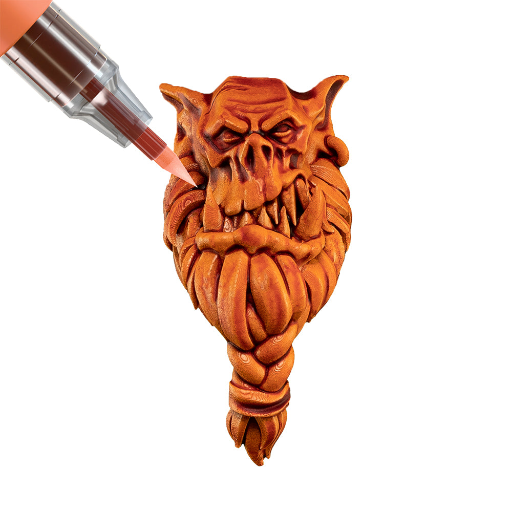 Fire Giant Orange Colour Example Orc Head