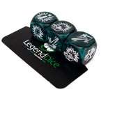 Blocking Dice Set Green With Sil...