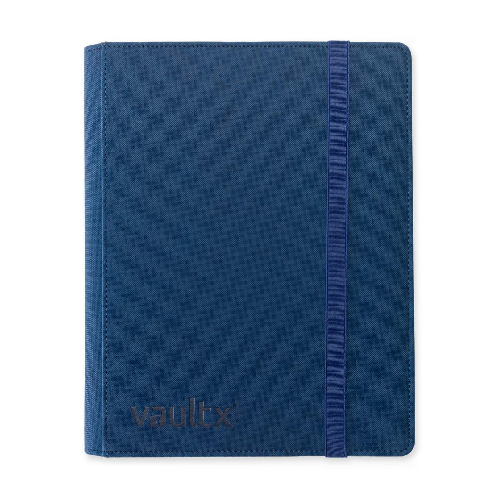 Royal Blue Vaultx 9-Pocket Strap Binder Front View