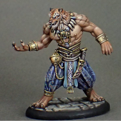 20945 Rakshasa Hatyara sculpted by C Van Patten from the Reaper Miniatures Bones Black range. A limited edition RPG miniature for your tabletop games.     