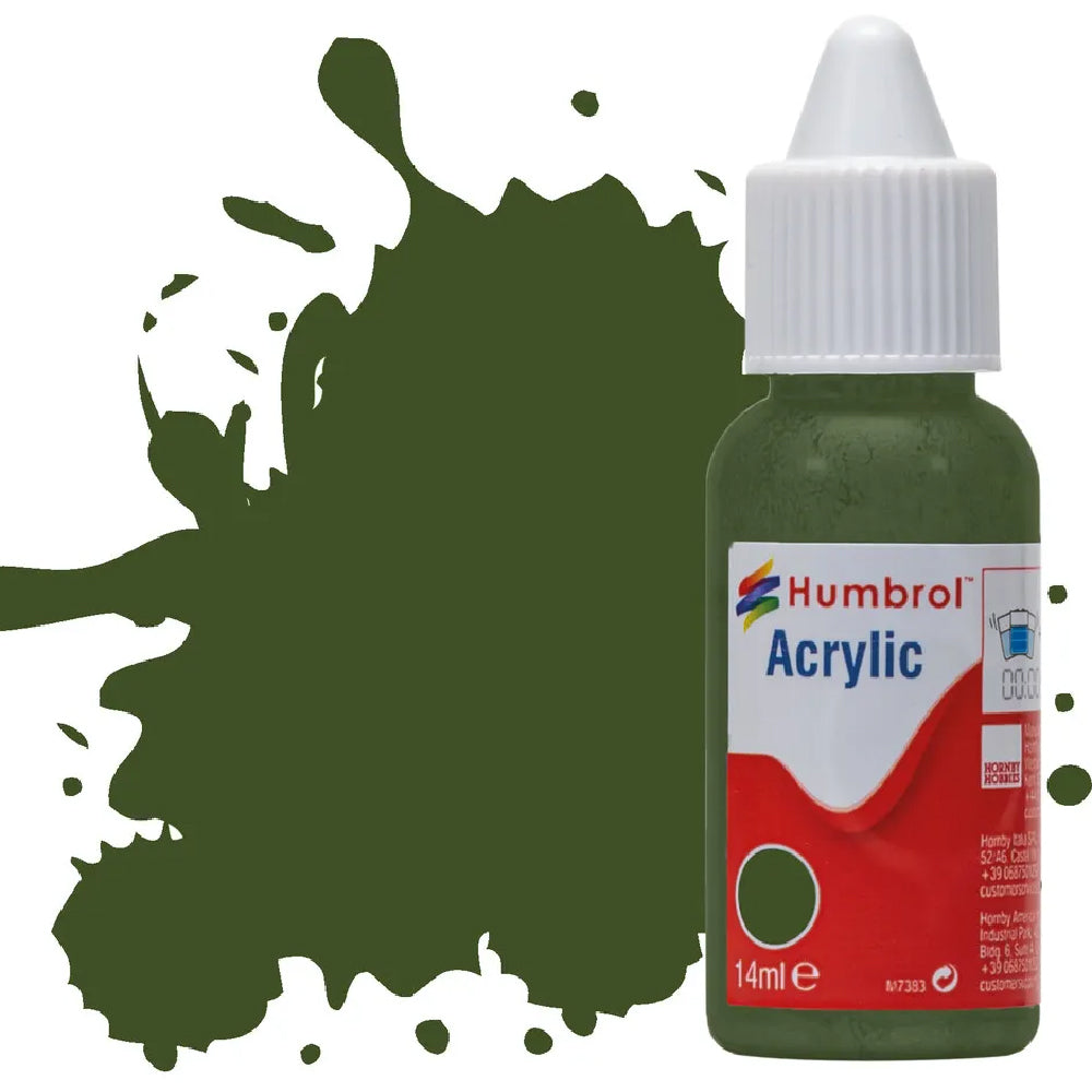 Humbrol RLM 71 Dunkelgrun Matt Acrylic Hobby Paint 14ml Dropper Bottle