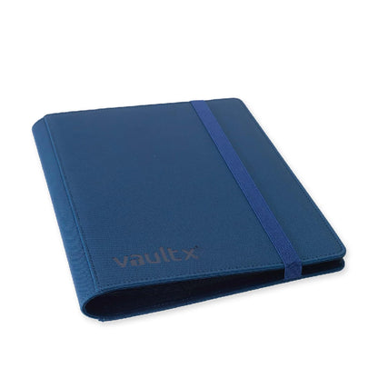 Royal Blue Vaultx 9-Pocket Strap Binder Laid Flat