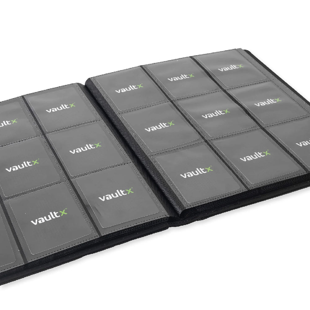 Signature Black Vaultx 9-Pocket Strap Binder Inside