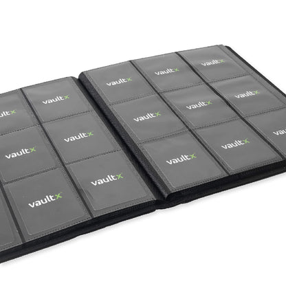 Signature Black Vaultx 9-Pocket Strap Binder Inside