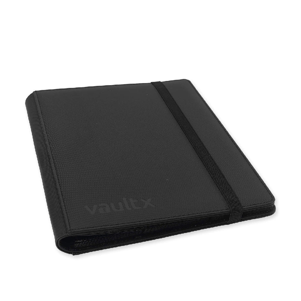 Signature Black Vaultx 9-Pocket Strap Binder Laid Flat