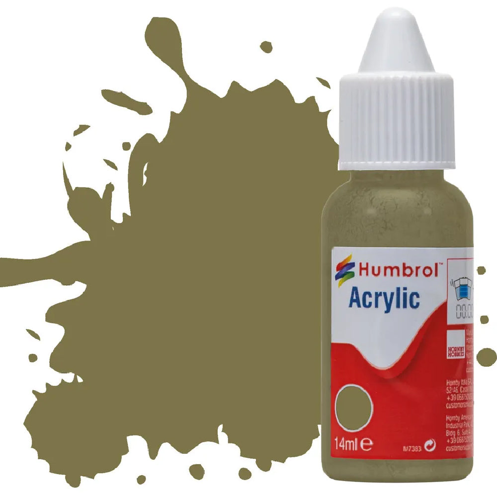 Humbrol Interior Green Matt Acrylic Hobby Paint 14ml Dropper Bottle