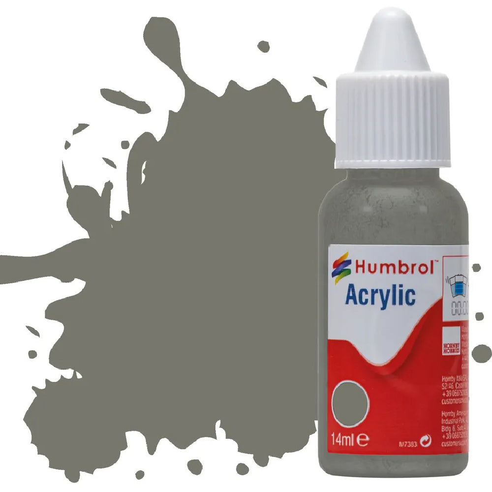 Humbrol Dark Slate Grey Matt Acrylic Hobby Paint 14ml Dropper Bottle
