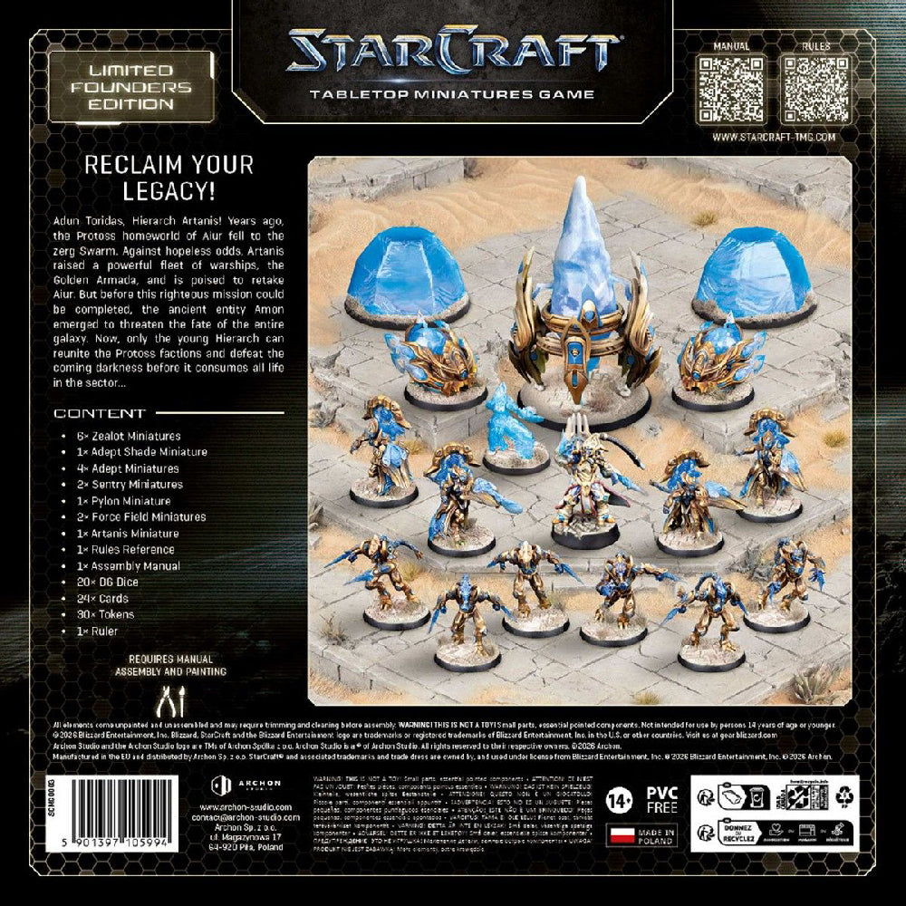 Starcraft Protoss Starter Set Founders Edition Box Back