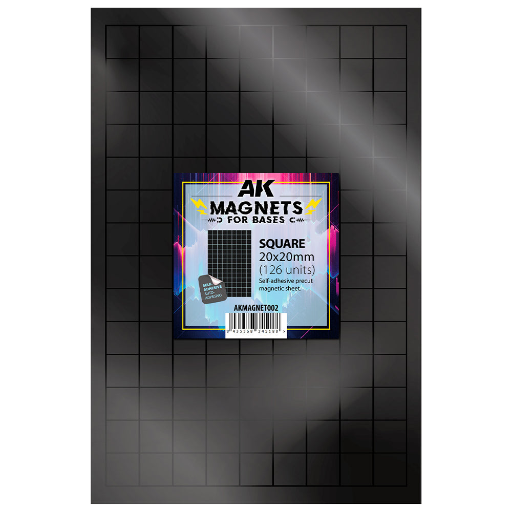 AK Basing Magnet Sheet For 20mm Square Bases