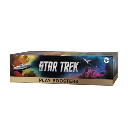 Sealed Magic ! the Gathering Star Trek Play Booster Box Angled Left