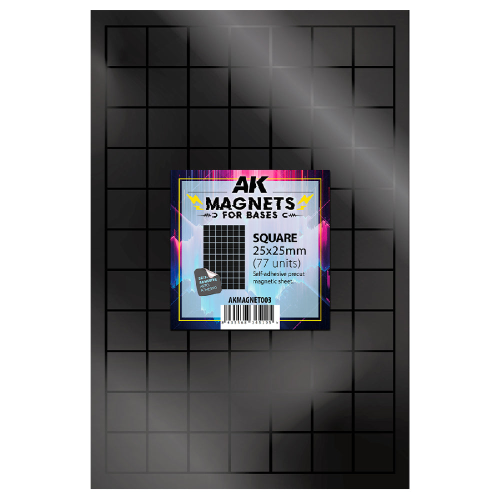 AK Basing Magnet Sheet For 25mm Square Bases