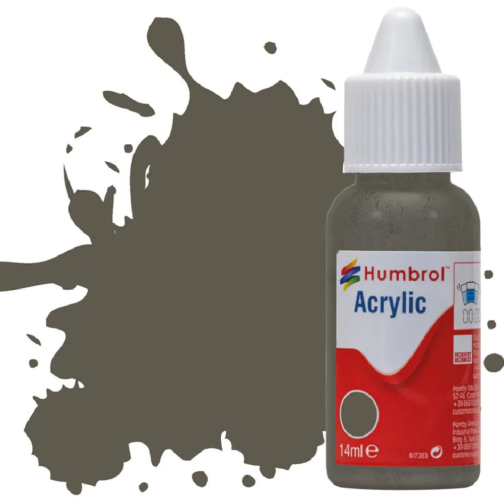 Humbrol Bronze Green Matt Acrylic Hobby Paint 14ml Dropper Bottle