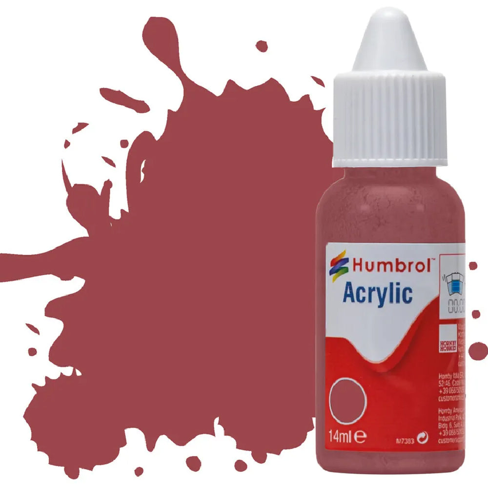 Humbrol Wine Matt Acrylic Hobby Paint 14ml Dropper Bottle