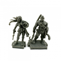20732 Pilot & Powder Monkey sculpted by C Van Patten from the Reaper Miniatures Bones Black range. A limited edition of two RPG miniatures representing ships crew a ships for your tabletop games.       