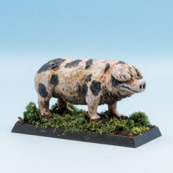 Old Spot by Oakbound Studio. A lead pewter miniature of a large pig