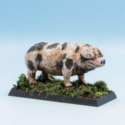 Old Spot by Oakbound Studio. A lead pewter miniature of a large pig