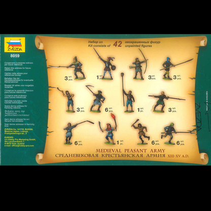 Zvezda Medieval Peasant Army | 1:72 Scale