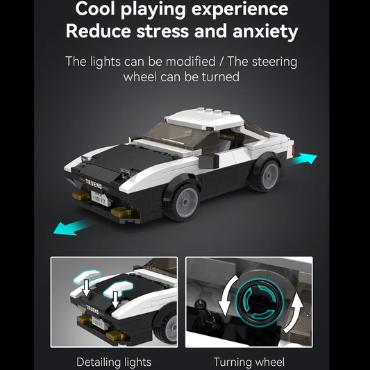 Black and white model car made o...