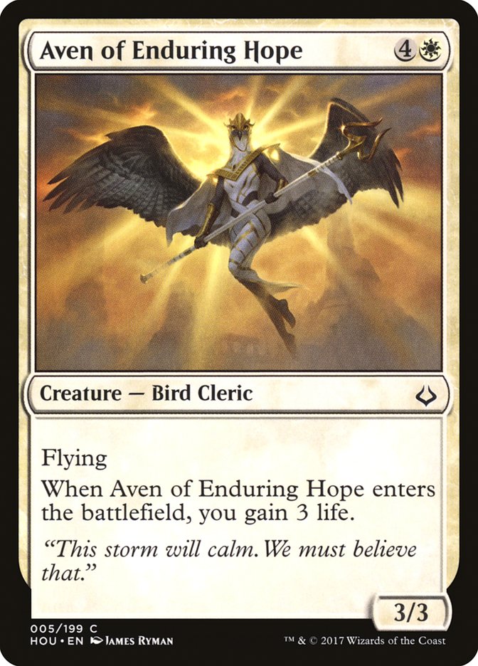 Hour of Devastation Aven of Enduring Hope #005 Card Front