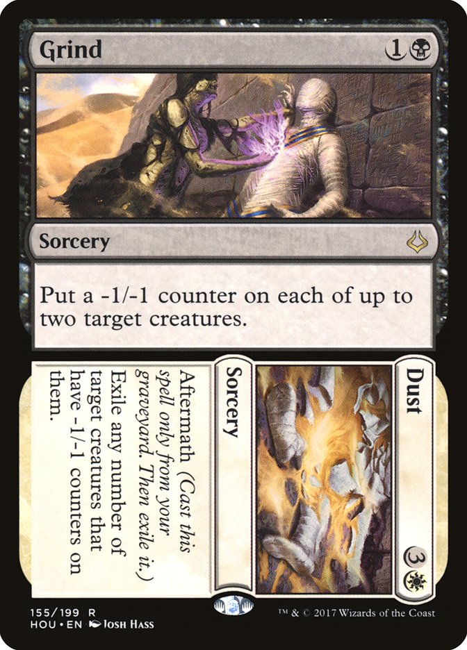 Hour of Devastation Grind // Dust #155 Card Front