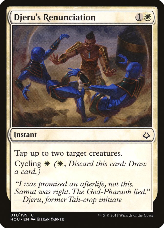 Hour of Devastation Djeru's Renunciation #011 Card Front