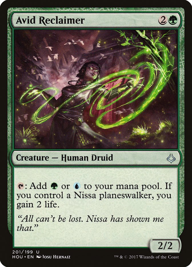 Hour of Devastation Avid Reclaimer #201 Card Front