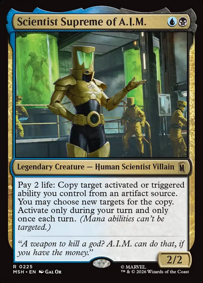 Marvel Superheroes Scientist Supreme of A.I.M. Card Front