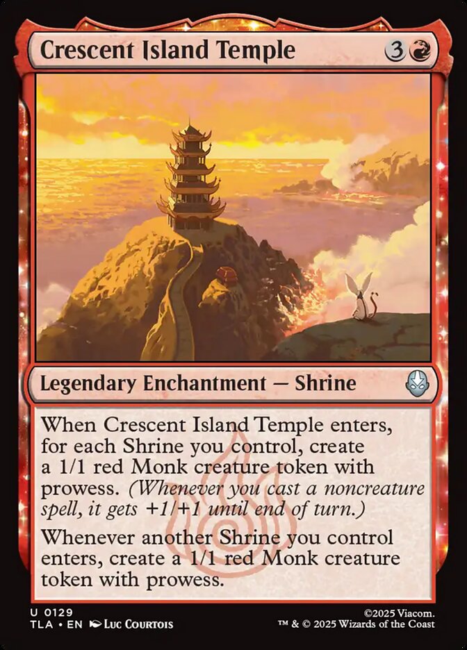 Crescent Island Temple Avatar The Last Airbender #129 MTG Single Card Front