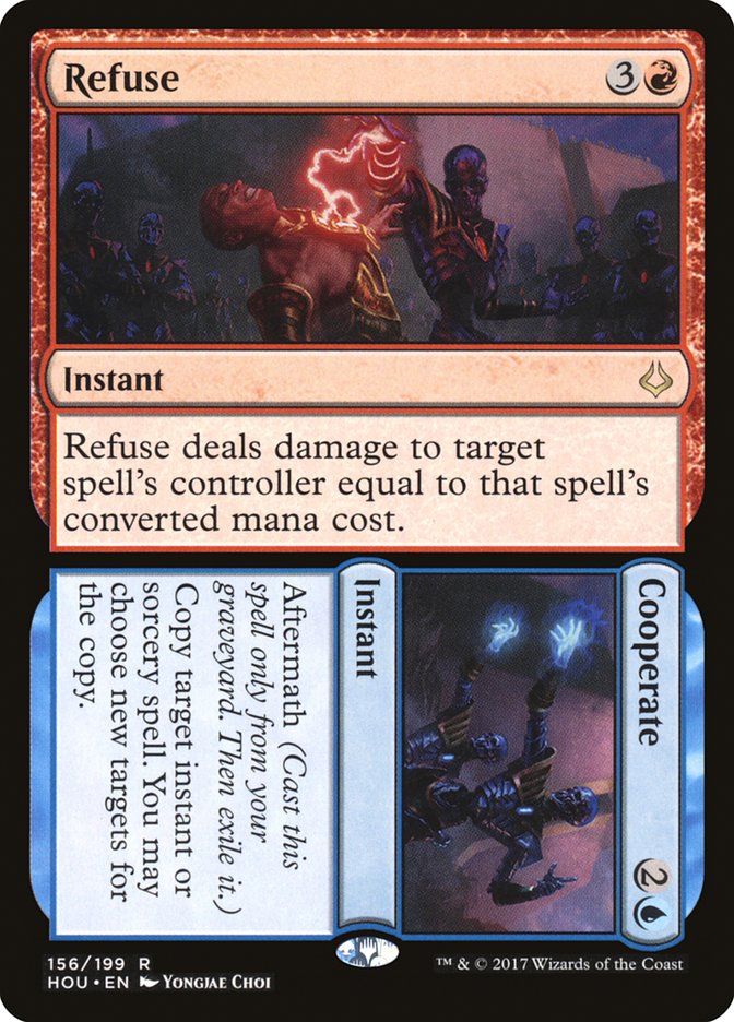 Hour of Devastation Refuse // Cooperate #156 Card Front
