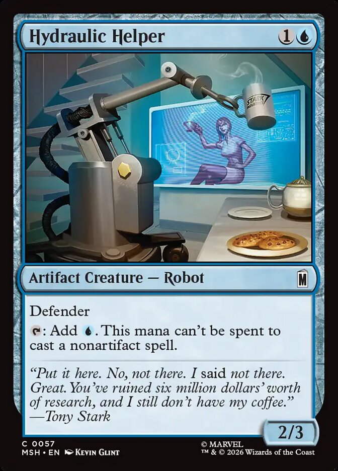 Marvel Superheroes Hydraulic Helper Card Front