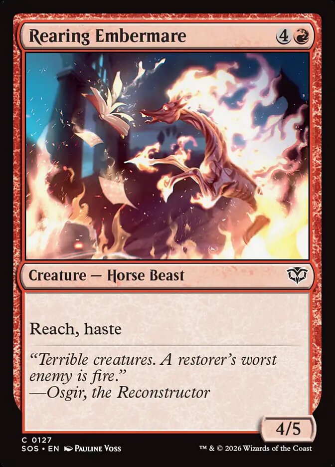 Rearing Embermare Secrets of Strixhaven #127Card Front