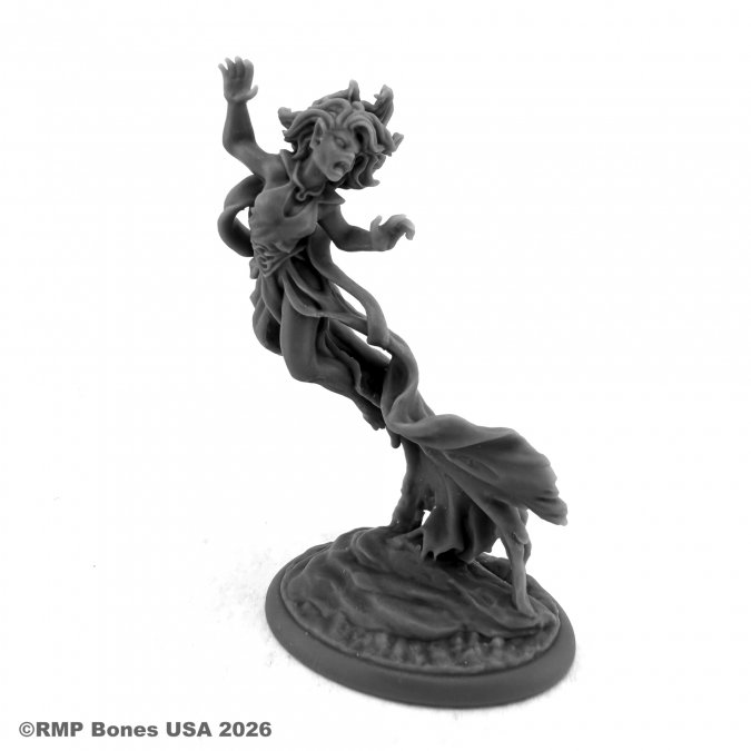 Gray figurine on a white background. 07197 Labella Demornay, Banshee Reaper Miniatures 