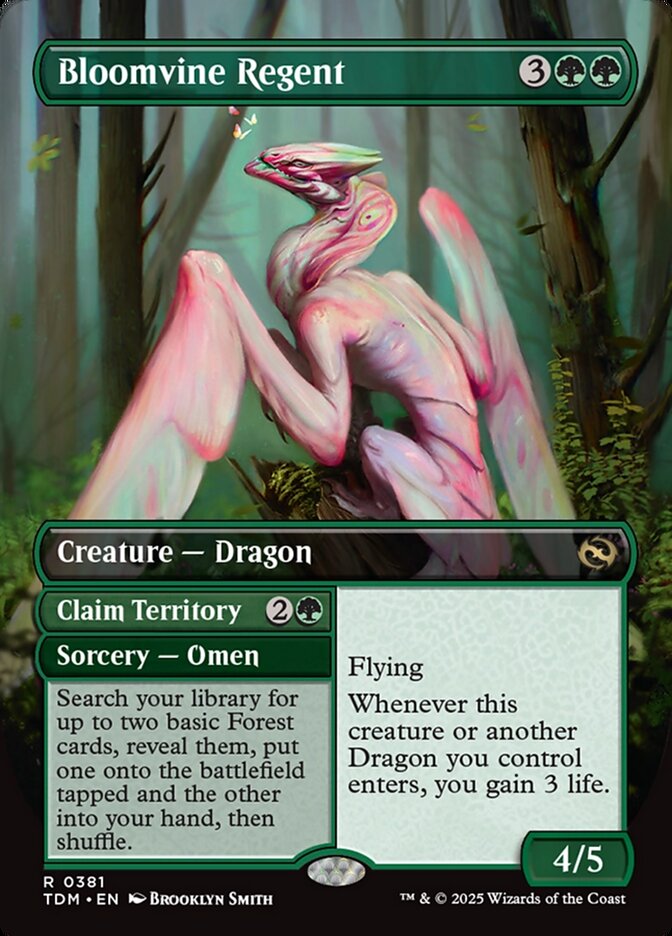 Borderless Bloomvine Regent // Claim Territory // Bloomvine Regent Tarkir Dragonstorm #381