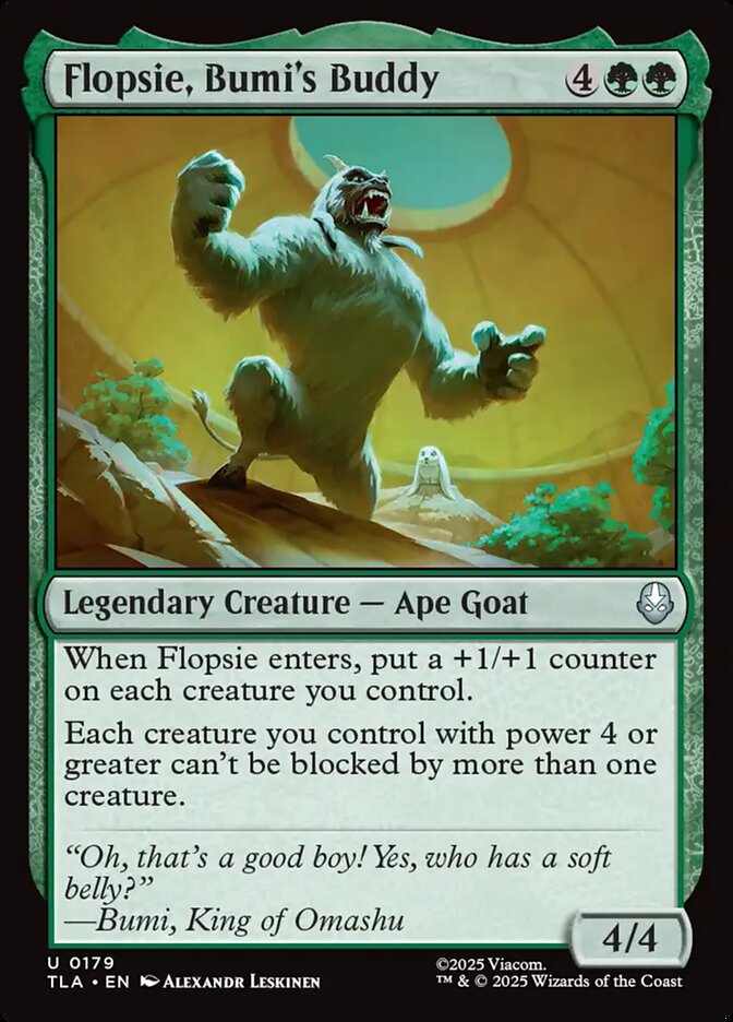 Flopsie, Bumi's Buddy Avatar The Last Airbender #179 MTG Single Card Front