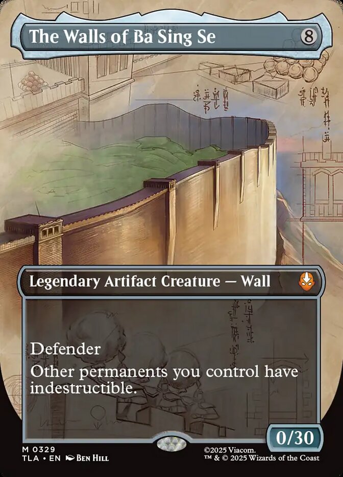 Borderless Field Notes The Walls of Ba Sing Se Avatar The Last Airbender #329 MTG Single Card Front