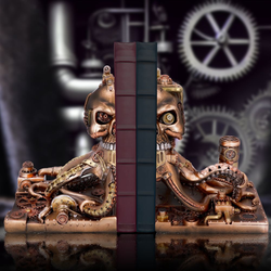 Octonium Bookends. Mechanical octopus bookends from Nemesis Now, hand painted and a great edition to your bookshelf or as a gift for a steampunk fan.
