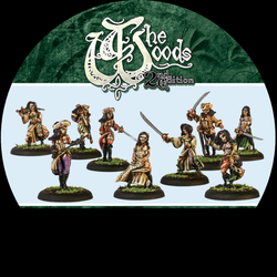 Fae Rade Warband by Oakbound Studio. A set of 9 lead pewter miniatures
