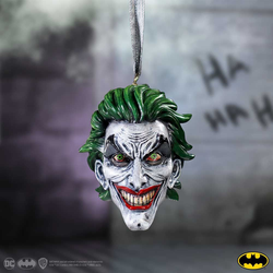 Nemesis Now The Joker Hanging Ornament. Hand painted and made of polyresin, this piece captures the Joker's mysterious and playful persona.