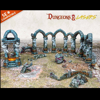 Land Of The Giants terrain set from Dungeon and Lasers is 5e compatible and has 23 pieces making it great for your tabletop games and dioramas.