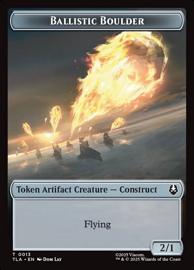 Ballistic Boulder Avatar The Last Airbender Token #013 MTG Single Card Front